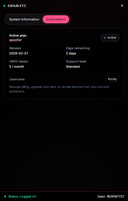 Spoofer: EsHub Temporary 